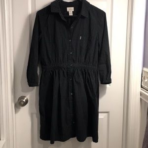 Levi’s 100% cotton plaid fit and flair shirt dress